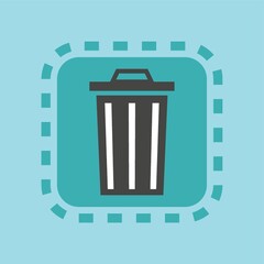 A recycle bin icon illustration.