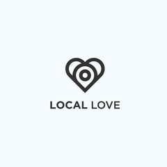 love local logo. love icon