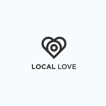 Love Local Logo. Love Icon