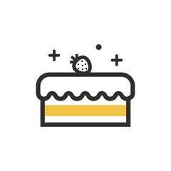 A cake illustration.