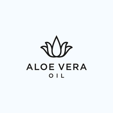 Aloe Vera Oil Logo. Aloe Vera Icon