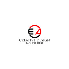 Abstract Letter ea logo design template.