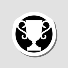 Award cup icon isolated on gray background