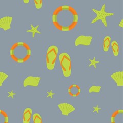 seamless beach pattern background