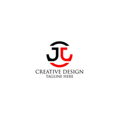 Abstract Letter JJ round shape logo design template.