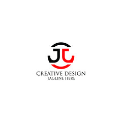 Fototapeta premium Abstract Letter JJ round shape logo design template.