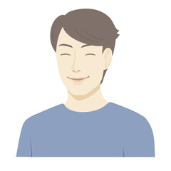 
男性のイラスト / 笑顔