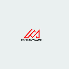Abstract Letter M shape logo design template.