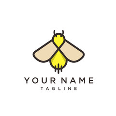 firefly logo vector icon template and Bee Logo design