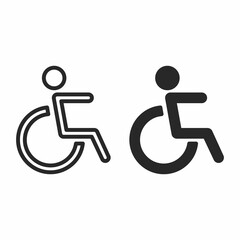 Wheelchairs, icons for handicapped cases or parking access.