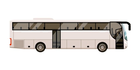 City bus. Passenger transport icon isolated on white background. City bus for transportation vector illustration