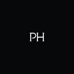 Abstract Letter PH logo design template.