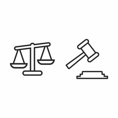 court icon with a white background