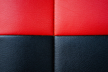 Fototapeta premium Black and red sofa leather texture can be use as background 