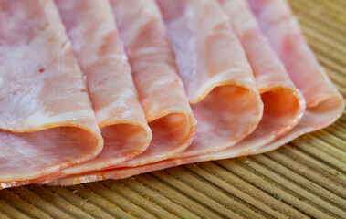 Sliced boiled pork ham