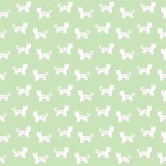 A seamless cats background illustration.