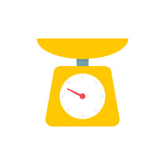 Flat scales, weighing scales icon vector illustration isolated on white background