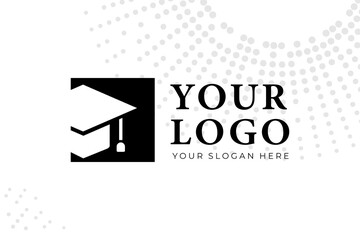 Isolated black and white education Logogram