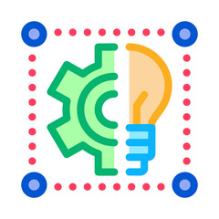 Obraz premium working idea icon vector. working idea sign. color symbol illustration