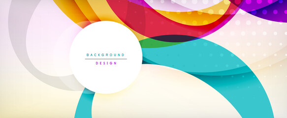 Obraz premium Trendy simple circle abstract background, dynamic motion concept. Vector Illustration For Wallpaper, Banner, Background, Card, Book Illustration, landing page