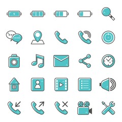 mobile icon set