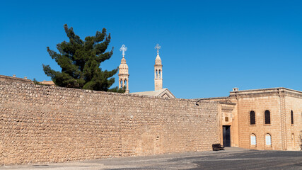 Fototapeta premium Mor Gabriel Deyrulumur Monastry is the oldest surviving Syriac Orthodox monastery, Turkey