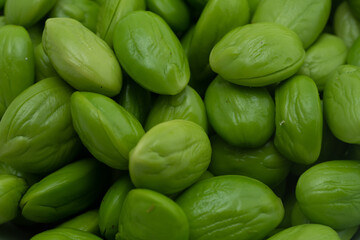 Bitter beans group close up