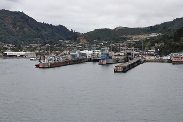 Fototapeta na wymiar Port de Picton, Nouvelle Zélande