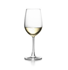 wine glass with wine isolated on white background