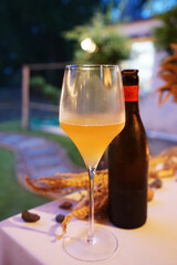 Close up Glasses of lager beer