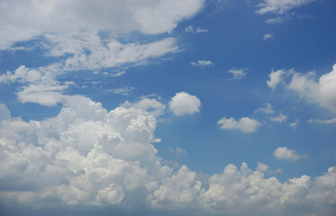 Photos of the sky with many clouds to make the background