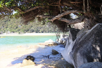 Plage du parc Abel Tasman, Nouvelle Zélande	
