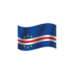 Cape Verde flag. Simple vector. National flag of Cape Verde