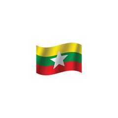 Burma flag. Simple vector. National flag of Burma 