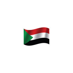 Sudan flag. Simple vector. National flag of Sudan 