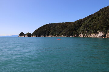 Fototapeta premium Littoral du parc Abel Tasman, Nouvelle Zélande