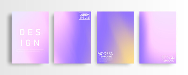 Fototapeta premium Abstract mockup Pastel colorful gradient background A4 concept for your graphic colorful design, Layout Design Template for Brochure