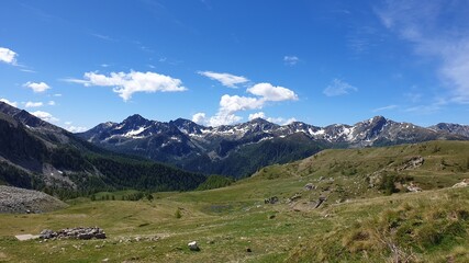 mountain landscape with blue sky
