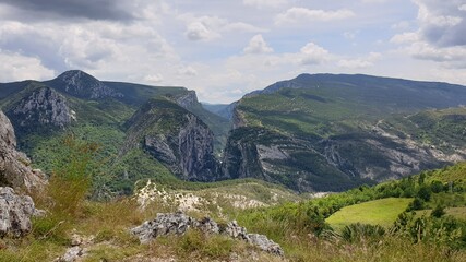 Fototapeta na wymiar mountain canyon in the alps