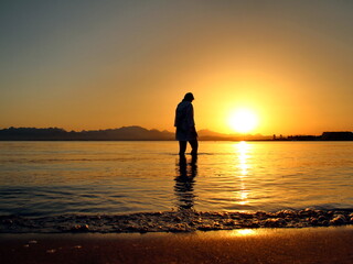 Fototapeta premium Beautiful sunrise over the Red Sea. Egypt.