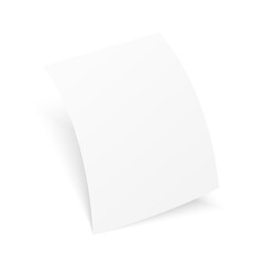 Blank A4 flyer poster on white background. Vector