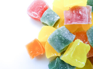 colorful jelly sweets fruit flavored, lokum