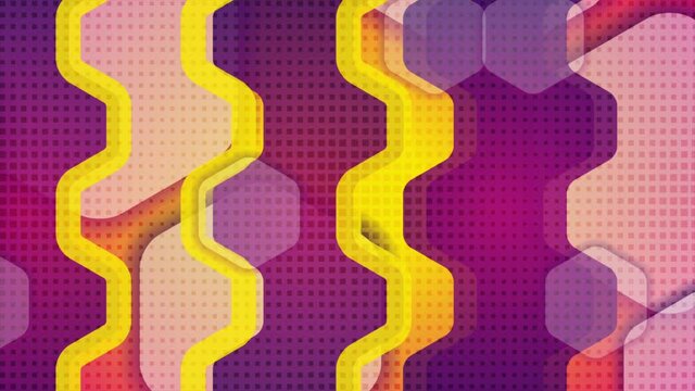 Retro geometric abstract orange and violet background