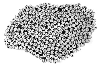 empty aluminum cans isolated