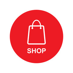 online shopping bag button icon