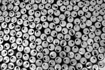 empty aluminum cans texture