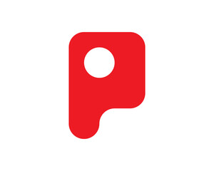 Letter P logo template vector