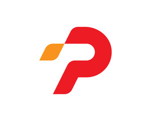 Letter P logo template vector