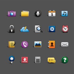 mobile icon set