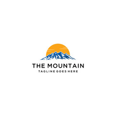 Creative Illustration Simple Mountain Logo Design Vector